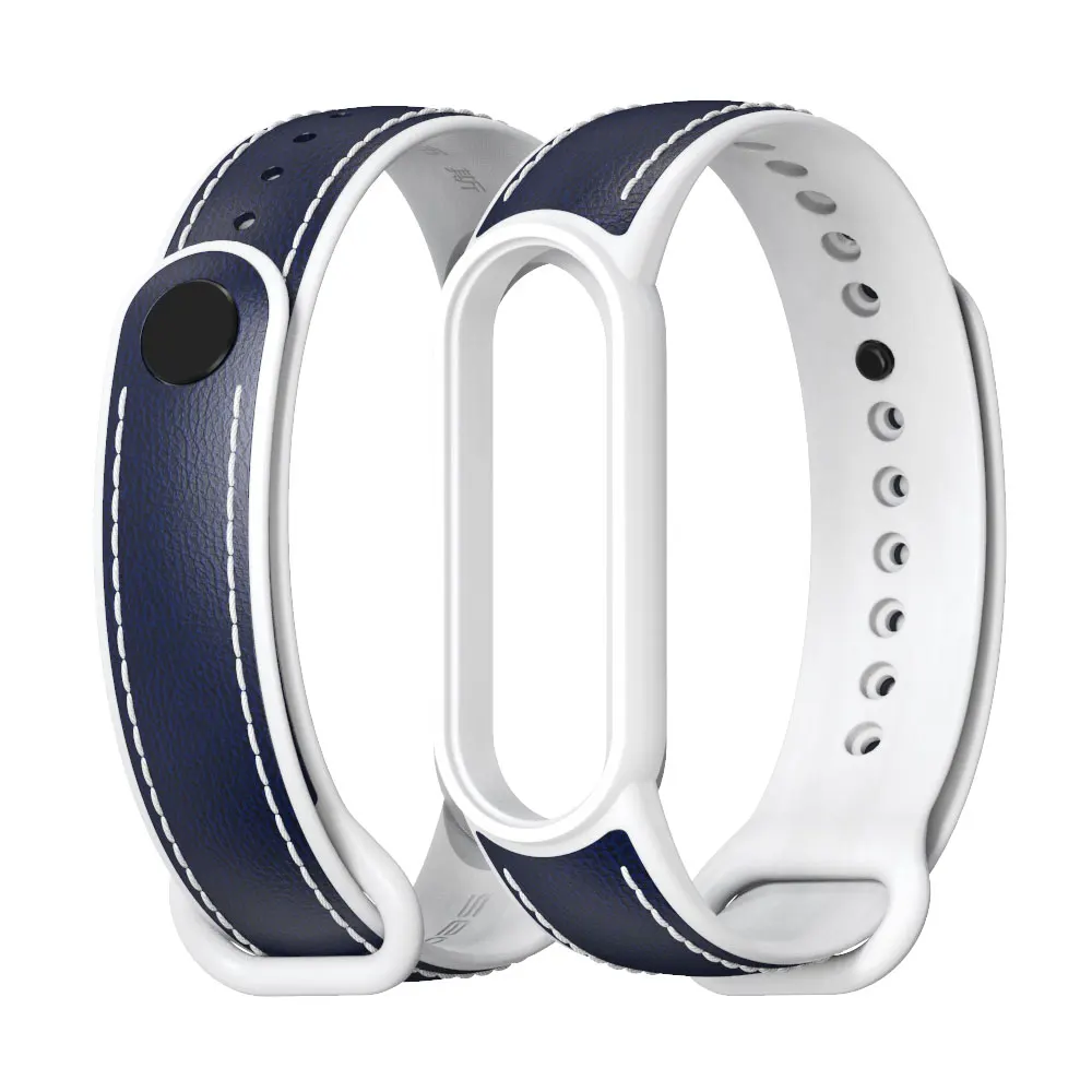 

Suitable for MI band 5 TPU leather material aluminum alloy buckle Xiaomi smart watch strap