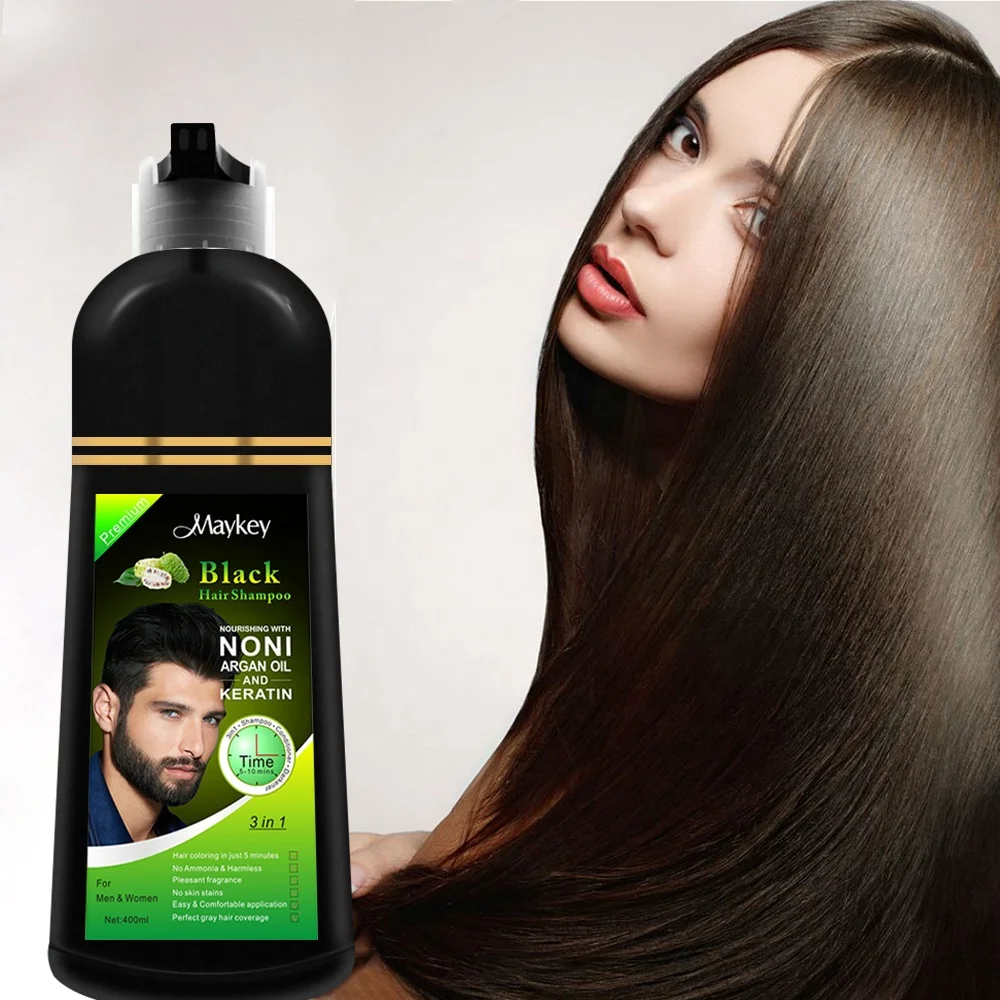 

Ginger Extract Non Allergic edge control Natural Fast Black Hair Dye Shampoo
