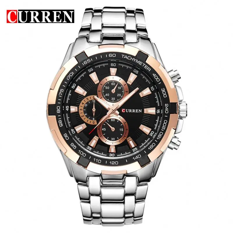 

New Stainless Steel Band Watch for Men Imported Quartz Watch Hot Relogio Masulino Luxury Brand Wristwatches, 7 colors