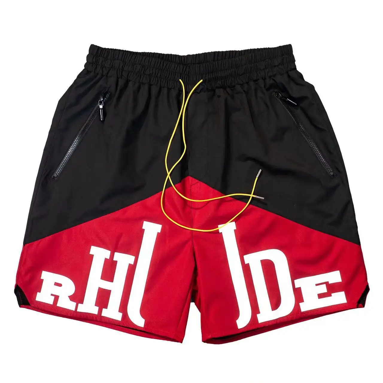 

Summer new OEM logo alphabet print drawstring reflective shorts casual pants beach shorts men