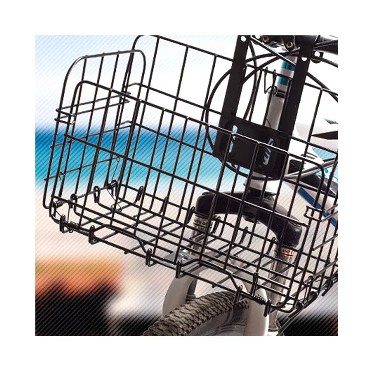 

Factory direct sales bicycle bike front basket stainless storage holder robust stable