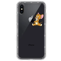 

Transparent Cartoon Jerry and Tom Airbag Shell Anti-fall Soft Shell All-inclusive Mobile Phone Shell for Huawei iPhone 11 OPPO