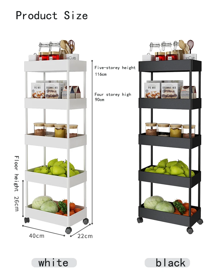 Removable Fourstory Kitchen Floortoceiling Storage Rack Buy Mobile