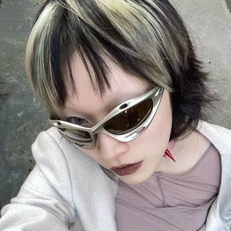 

Full Rim Steampunk Oversized Sport Sun Glasses For Women 2023 Luxury Brand Gothic Shades Designer Punk Y2k Sunglasses Shades Men