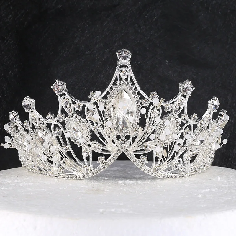 

High Quality Handmade Bridal Hair Accessories Designer Bride Crown Rhinestone Crystal Bling Tiaras And Wedding Crown