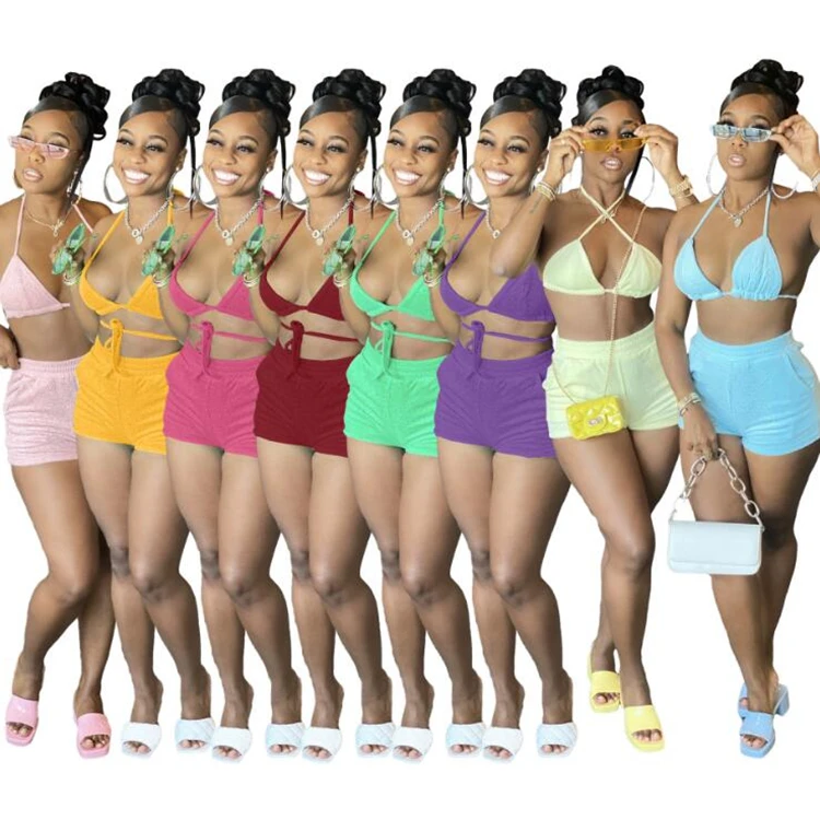 

2021 Summer 2 Piece Set Women'S Clothing Bikini Suits Sexy Swimwear Designer Swimsuit For Women