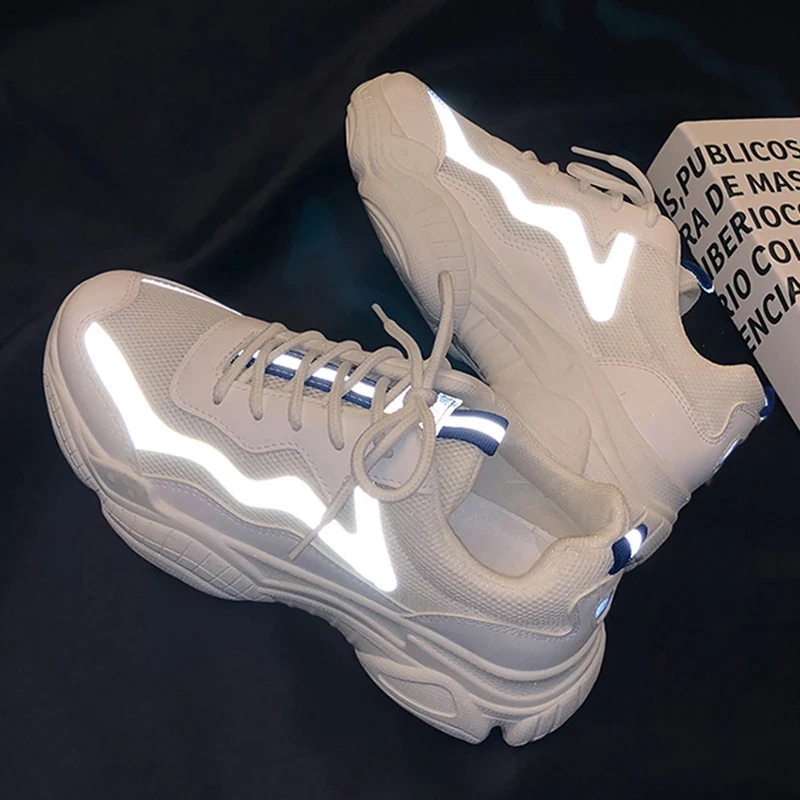 

Reflective Men Vulcanize Shoes Comfort Men Sneakers Male Shoes Adult Footwear Breathable Fashion Sneakers Men Shoes Trainers