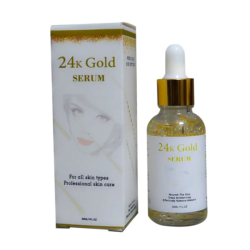 

AiXin 30ml OEM Natural Organic Best Sale Facial Repair Essence Anti Wrinkle Moisturizing Firming Collagen 24K Gold Face Serum