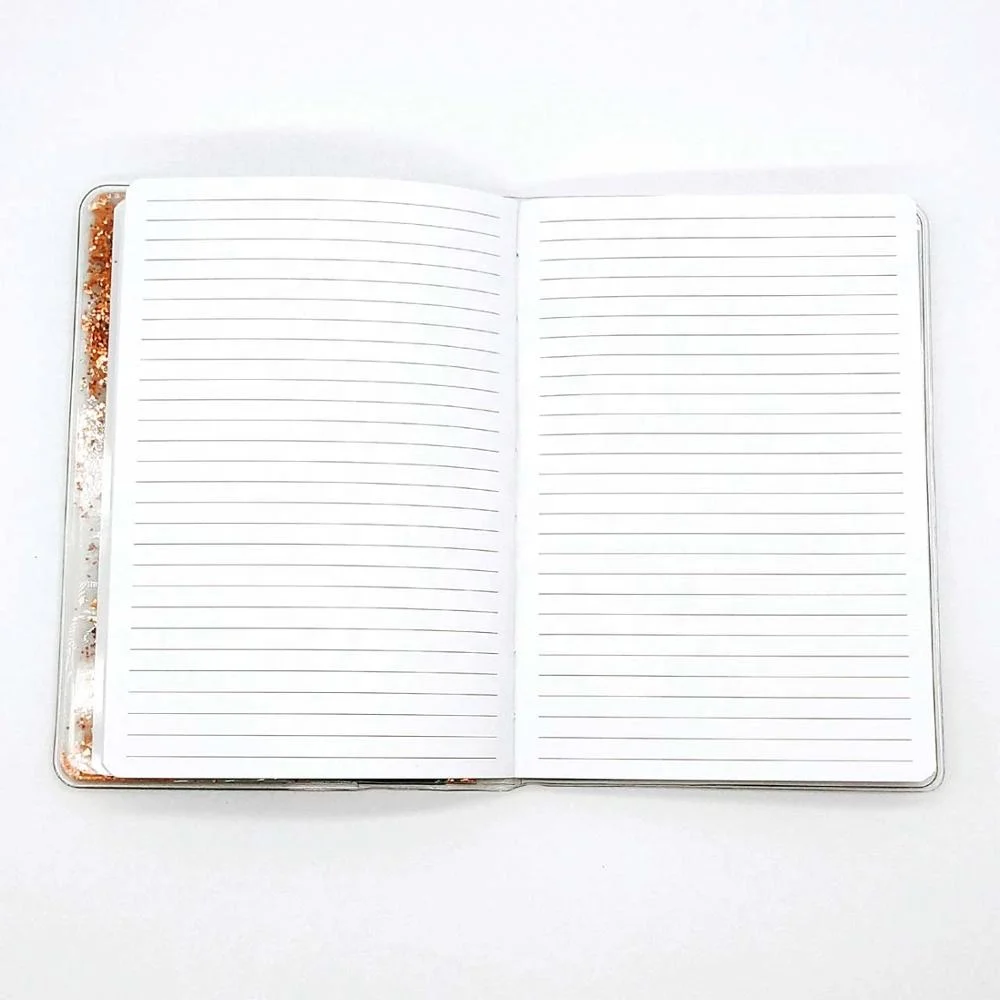 
Liquid PVC glitter shiny cover sequin a5 Notebook with printing 