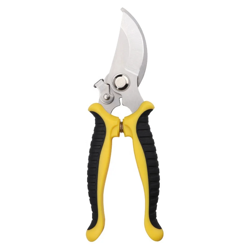 

Pruning Shears Garden 7.5in Tree Trimmer Ergonomic Gardening Tool, Yellow+black/red+grey