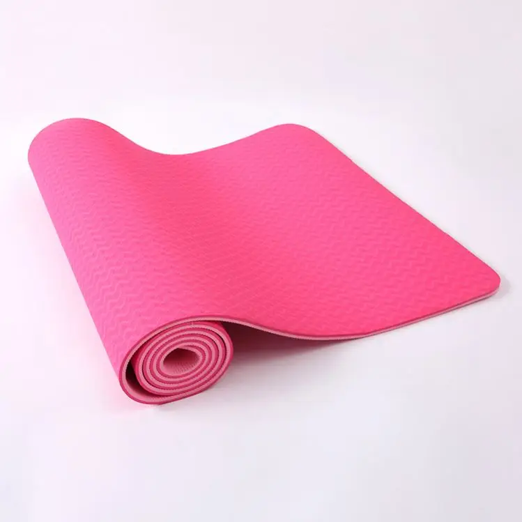 

High quality Anti slip and durable 183*61cm*6mm eco friendly TPE yoga mat for pilates with custom logo