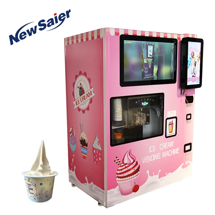 2020 New Robot Selfservice Automatic Ice Cream Vending Machine Buy Ice Cream Vending Machine