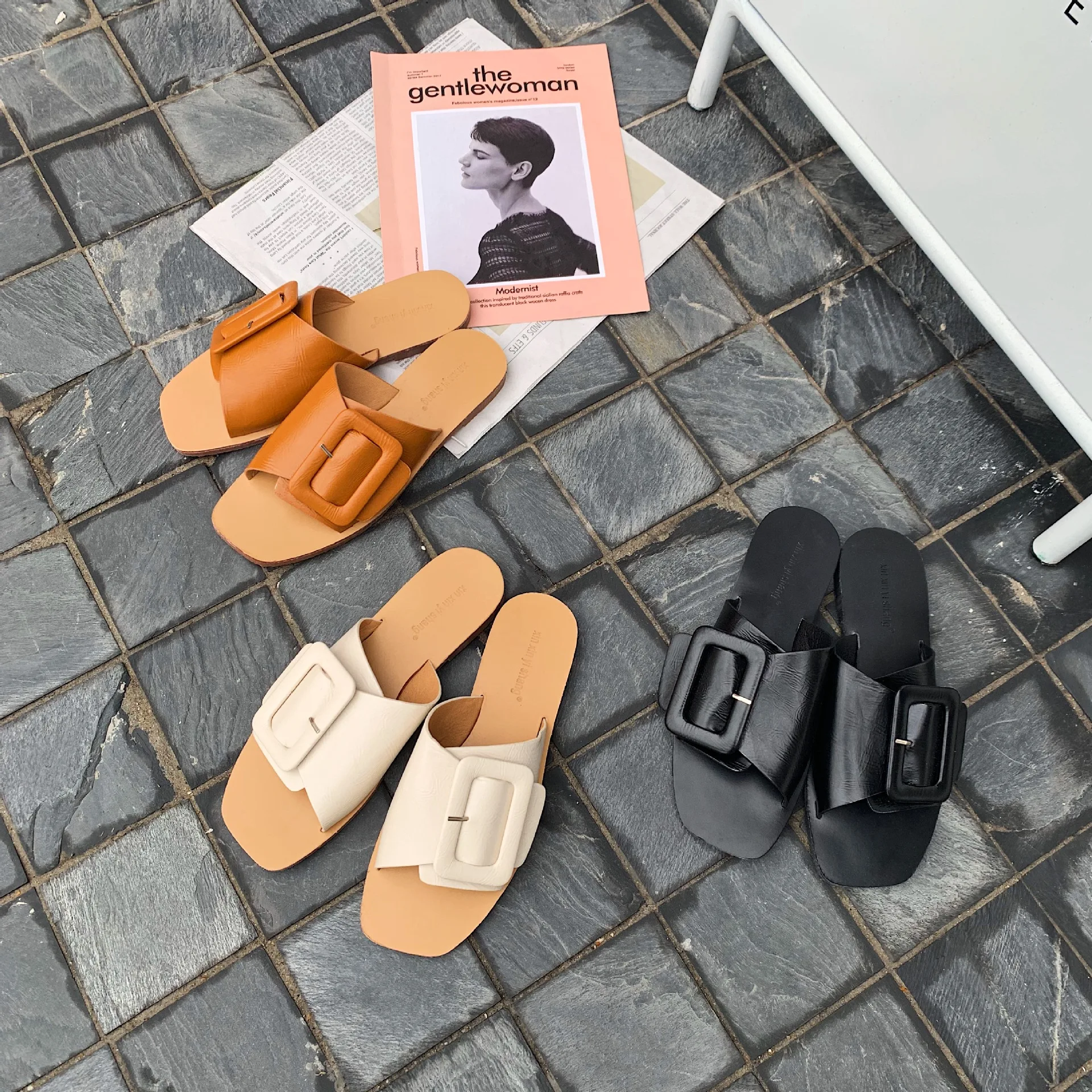 

2020 New Design Ladies Fashion Summer Shoes buckle Sandals for Women, As picture show or customize