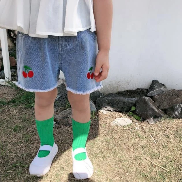 

2021 Children Baby Girls Jeans Shorts Casual Summer Baby Emboridery Shorts