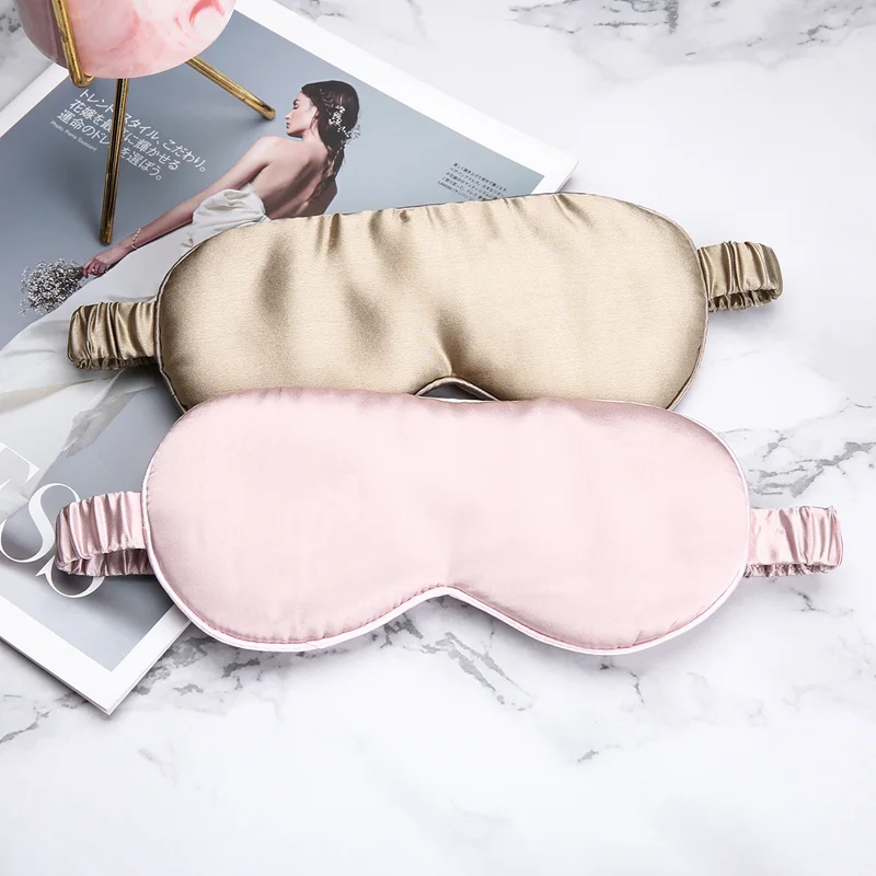 

16mm in stock Wholesale portable merbery set real silk travel eye mask, 50 color for choose