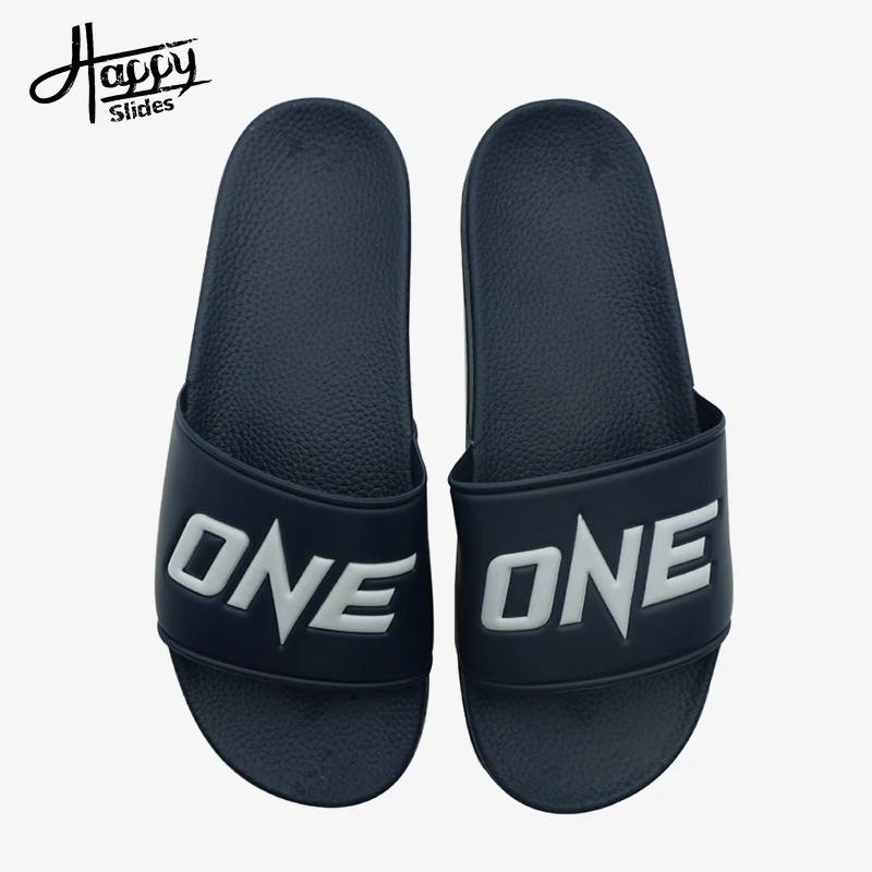 

Happyslides Wholesale Sandals Slides Light Weight Summer Breathable Branded Man Logo Slippers Custom Slides