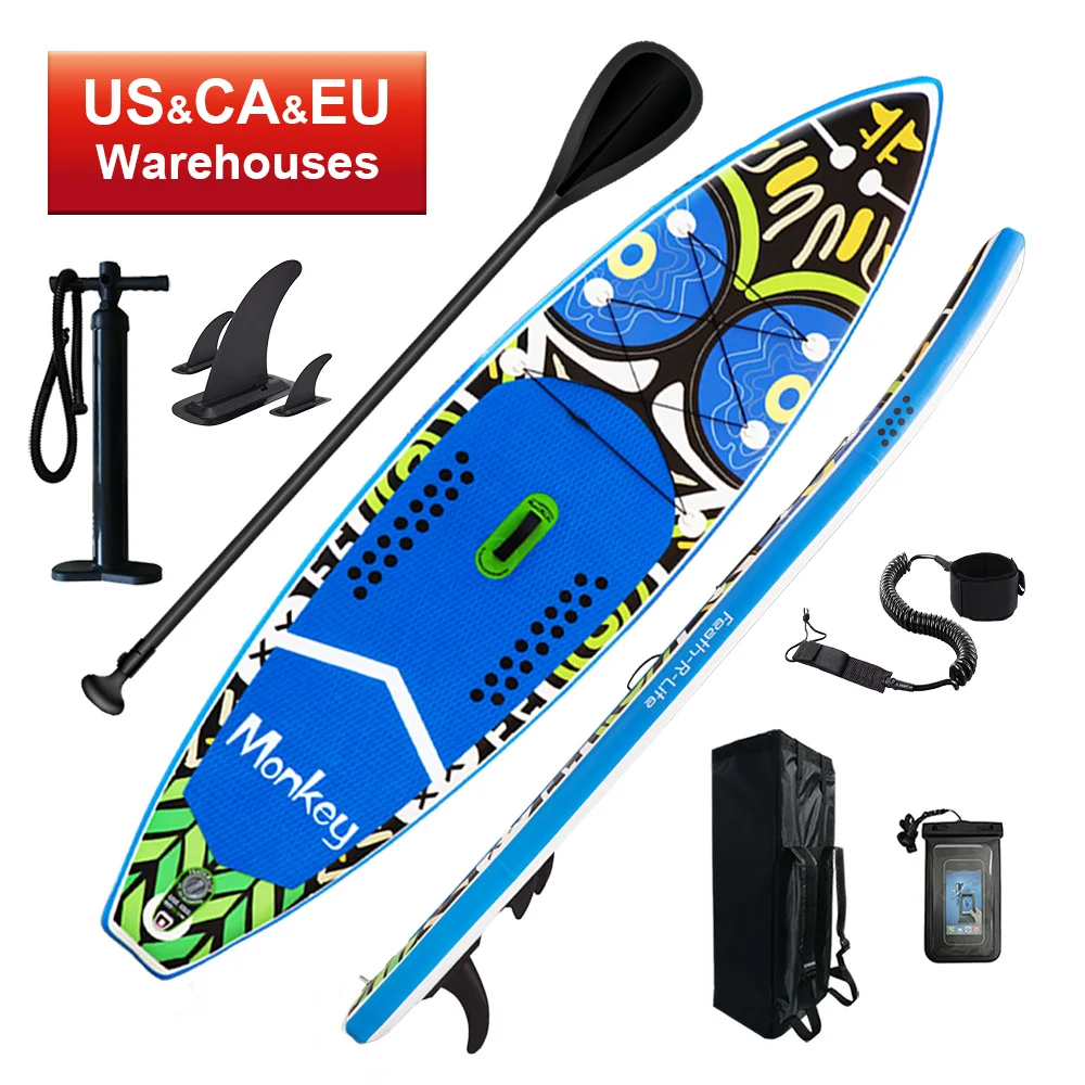 

FUNWATER Dropshipping wholesale oem sup for fishing surfboard surfing standing paddle board surf paddlesurf for offshore waters, Blue