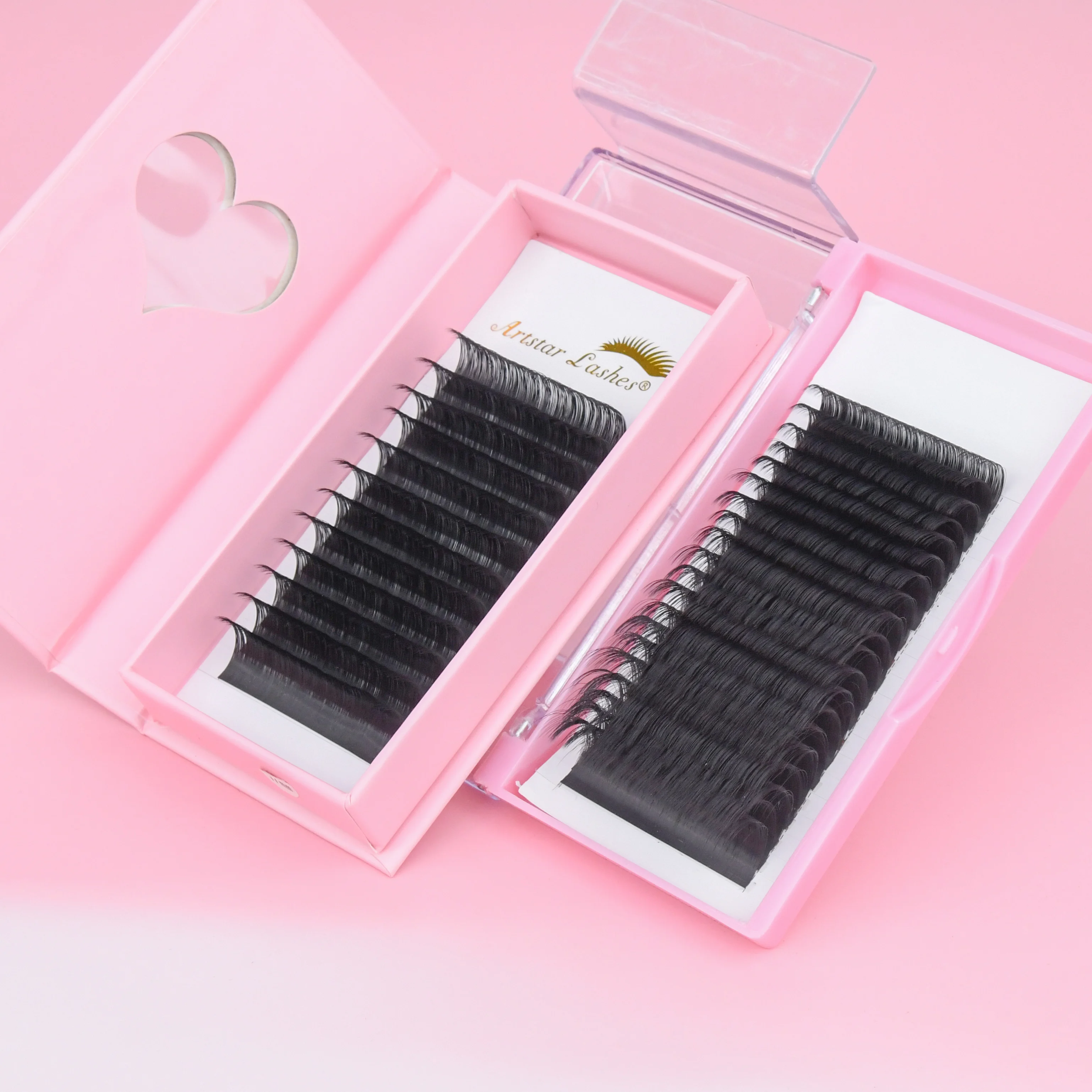 Hot Seller Professional Eyelash Extensions Tray Beauty Lash Premium Quality Volume 0.05 Korean PBT Fiber 8-17mm Length