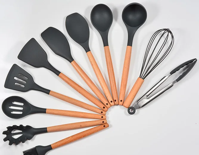 

Heat Resistant Silicone Kitchen Utensils 11Pcs Set