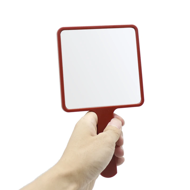 

pink handheld mirror custom logo makeup mirror portable hand held