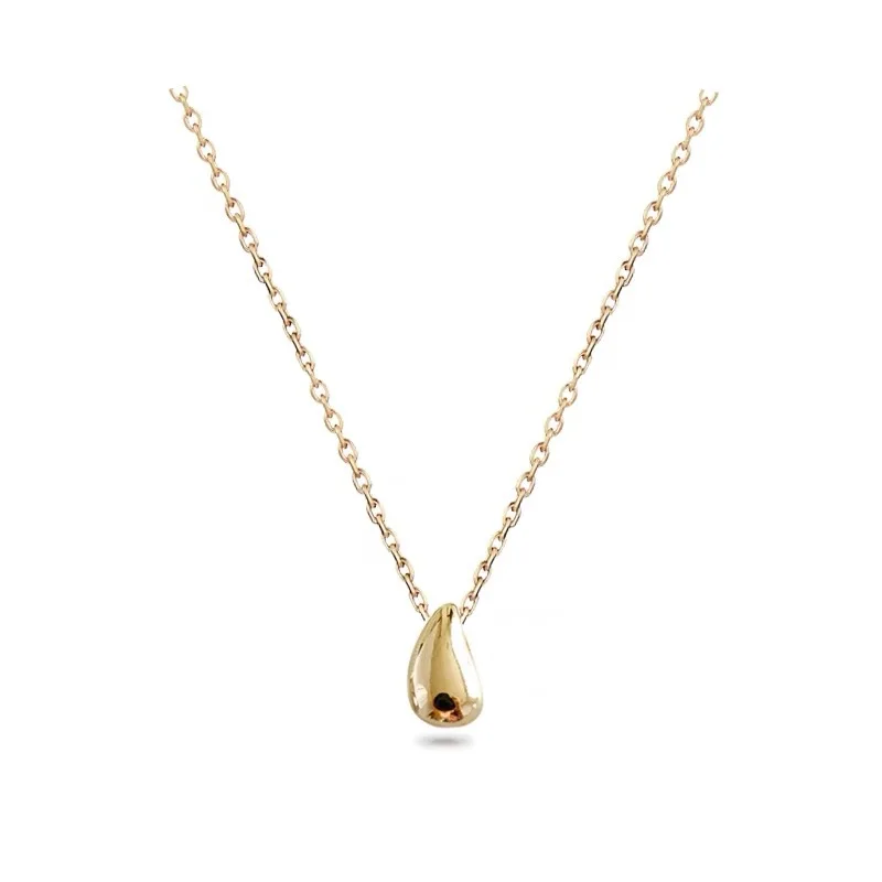 

2021 trendy fashion stainless steel pendant necklace water drop