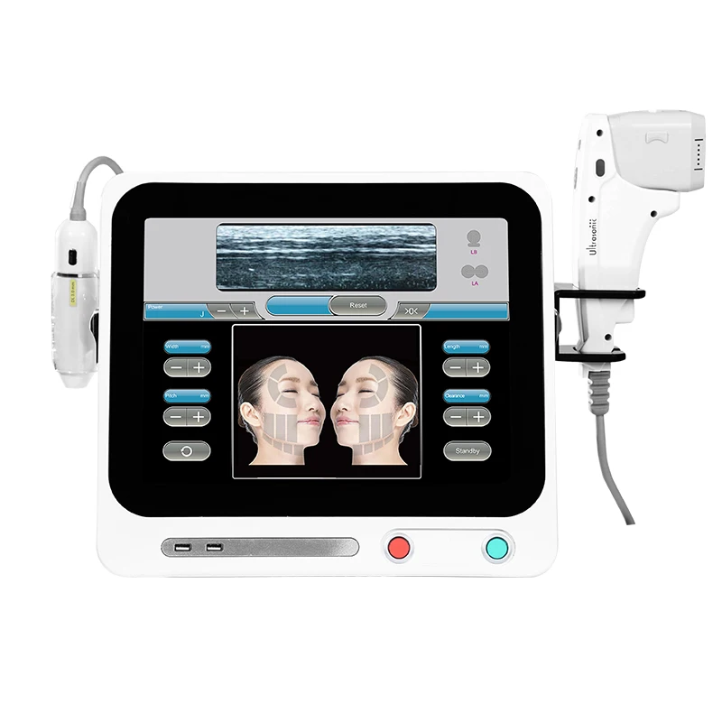 

7d Hifu 12 Lines 8 Cartridges Wrinkle Removal Skin Tightening 4d Hifu Machine Eye Neck Face Lifting Vaginal Tightening, Whlte