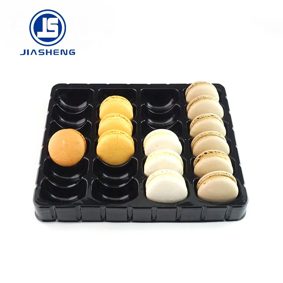 
24pcs Plastic Blister Macaron Tray With Lid 