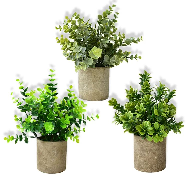 Realista Plantas Romero Planta Mini Macetas De Plantas Artificiales En Gris  De La Olla Para Cuarto De Baño Decoración Del Hogar - Buy Artificial De  Eucalipto De Boj Y Romero Plantas Mini