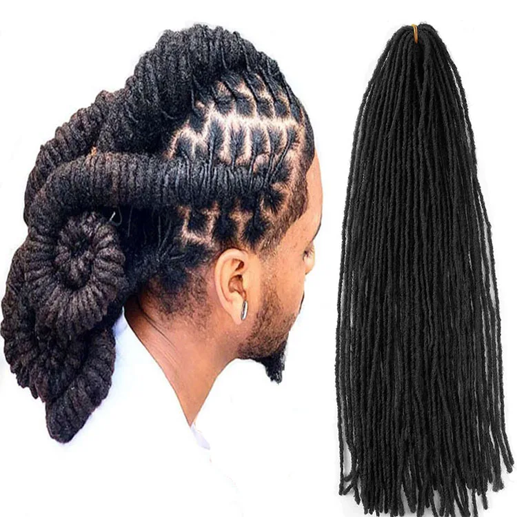 

Sister Locs Faux Locs Dreadlock Crochet Braiding Hair Sisterlocs Dreadlocs Hair Extensions Mixed Color For Men And Women, Black white red brown red bug