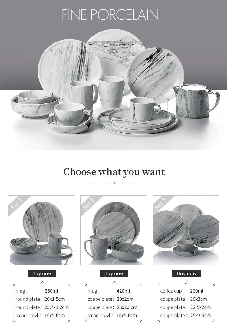 Plates Restaurant Hotel Catering Luxury Crockery Creative Tableware Porcelain Dinner Set Plates Sets Dinnerware<