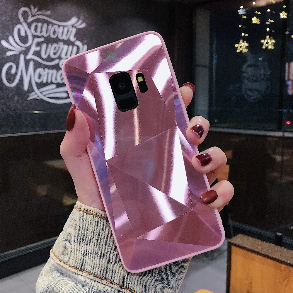 

3D Mirror Diamond Glitter Case For Samsung Galaxy A5 A6 A7 A8 A9 J4 J6 J8 2018 J3 J5 J7 2017 2016 S7 edge S8 S9 S10 Plus S10E