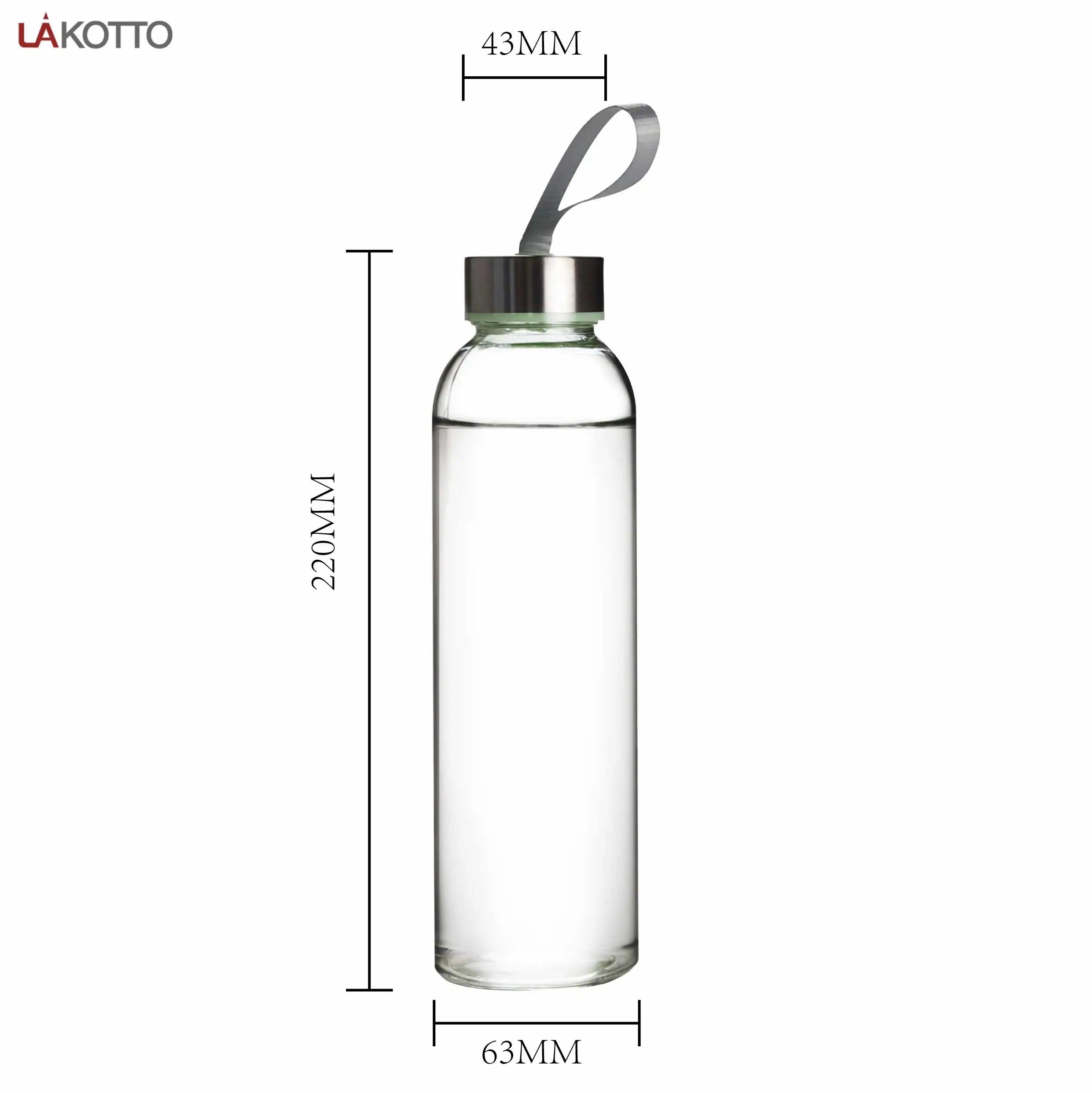 Glass Bottles Eco Friendly Bpa Free Stainless Steel Lid Drinking Bottle