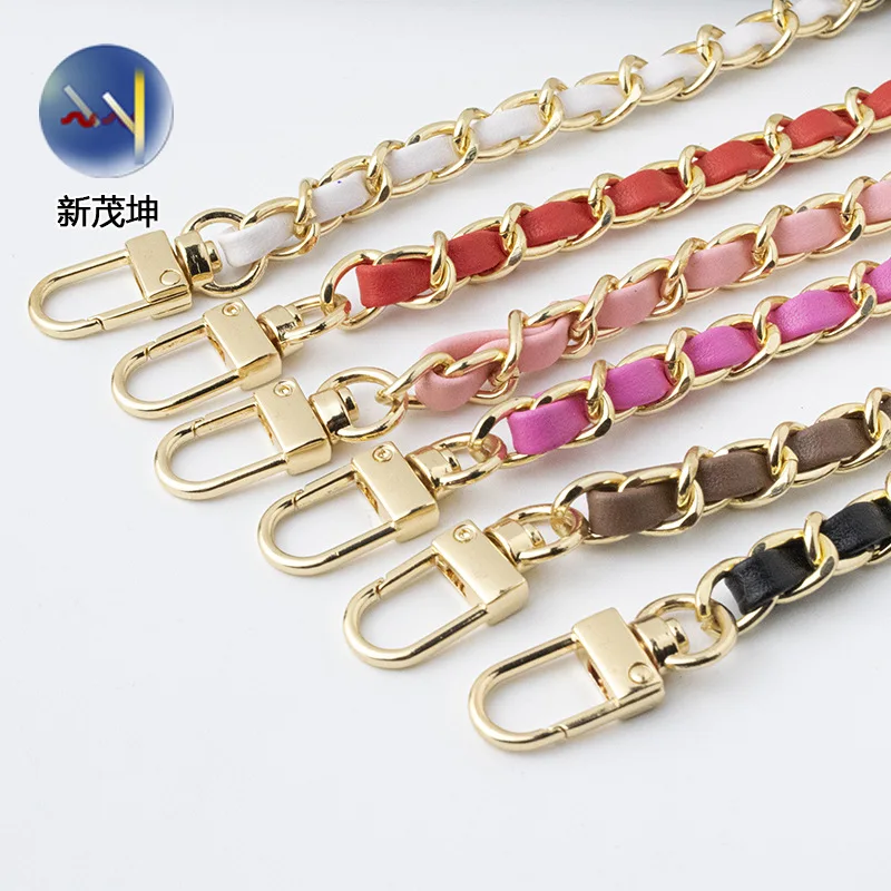 

120cm Bag Accessories Colorful Bag Strap Chains With Buckles For Bags, Gold/silver/gun/bronze