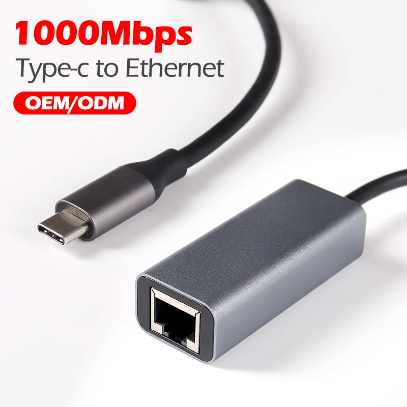 

2021 3.0 usb type c to rj45 ethernet adapter cable, Black/white/orange/customized