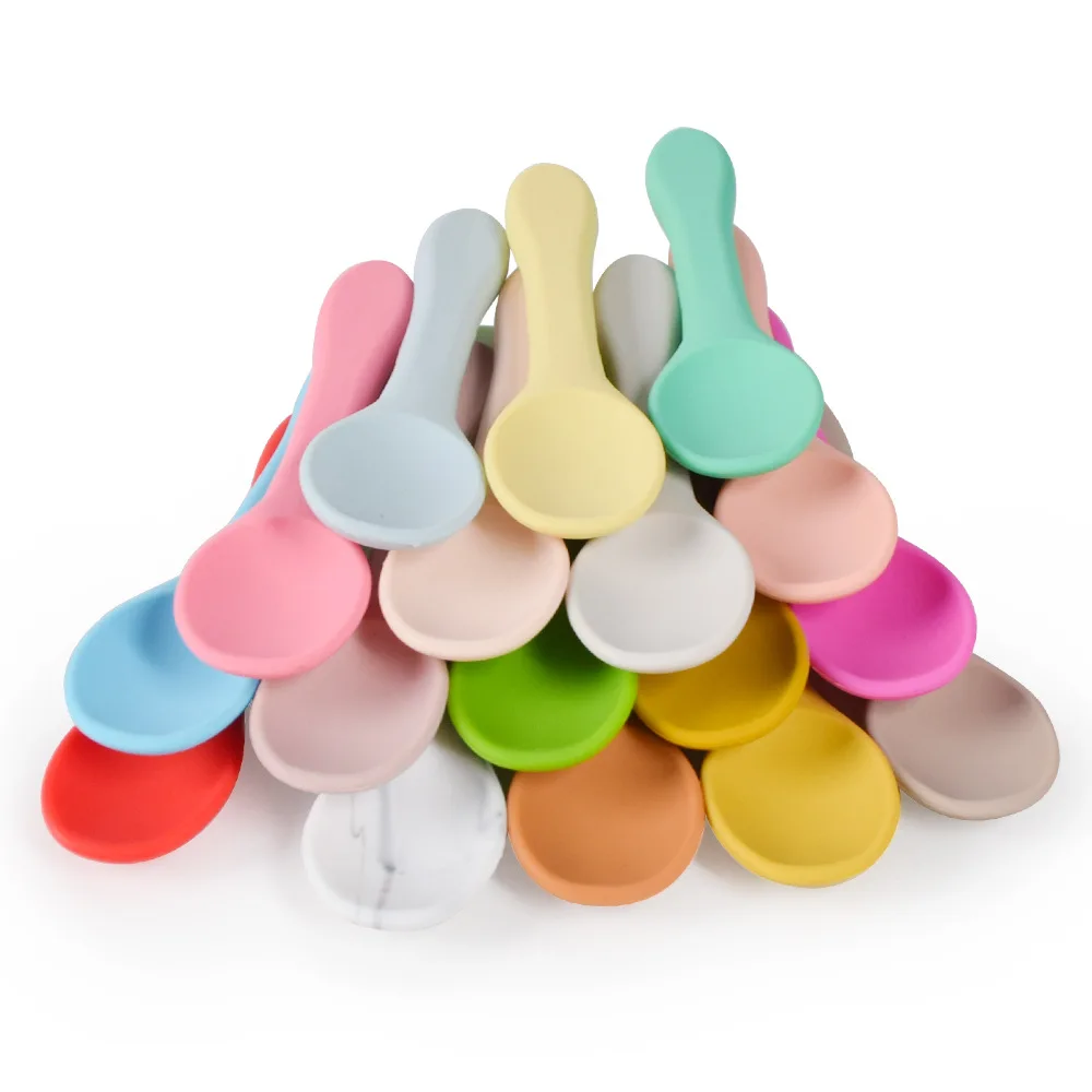

Multi Color Bpa Free Food Grade Silicone Baby Feeding Fork Spoon Set