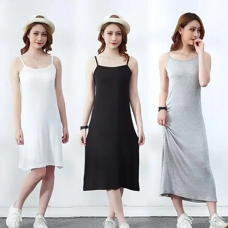 

free sample black white nude grey breathable anti wrinkle 95 modal 5 lycra sling ladies pajama slip dresses women casual, Lake blue tie dye