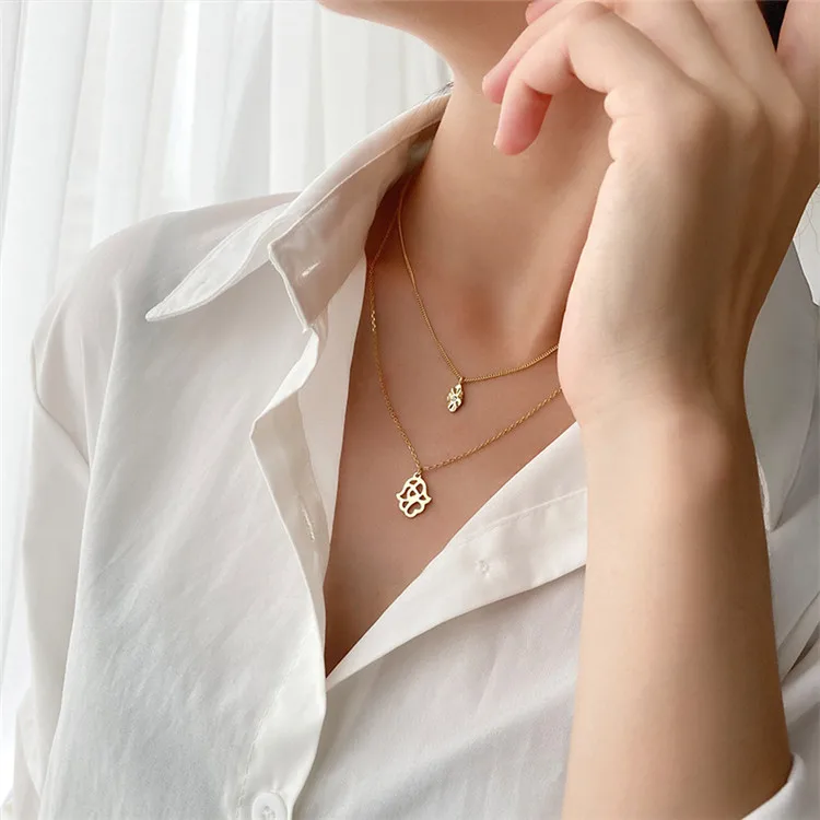 

Long Women Jewelry Multilayer Double Layer Girl Layered Necklace, Picture shows