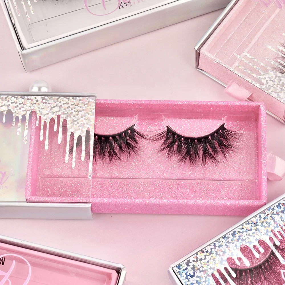 

Natural Mink Lashes Custome Logo 25mm eyelashes 3d mink lashes Eyelash Lashbox Packaging Box