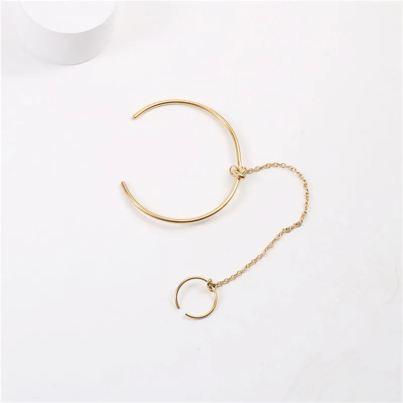 

High End Stainless Steel Tassel Cuff Bracelet for Women Wholesale Jewelry Rings Mixed, Black