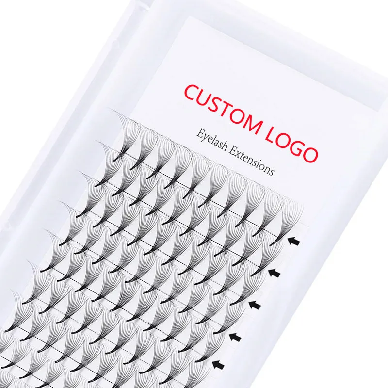 

Hot Sales Lashes Extension Premade Volume 11D 0.07 C Curl 15mm Eyelash Extensions Premade Fans Middle Stem and Long Stem, Black color