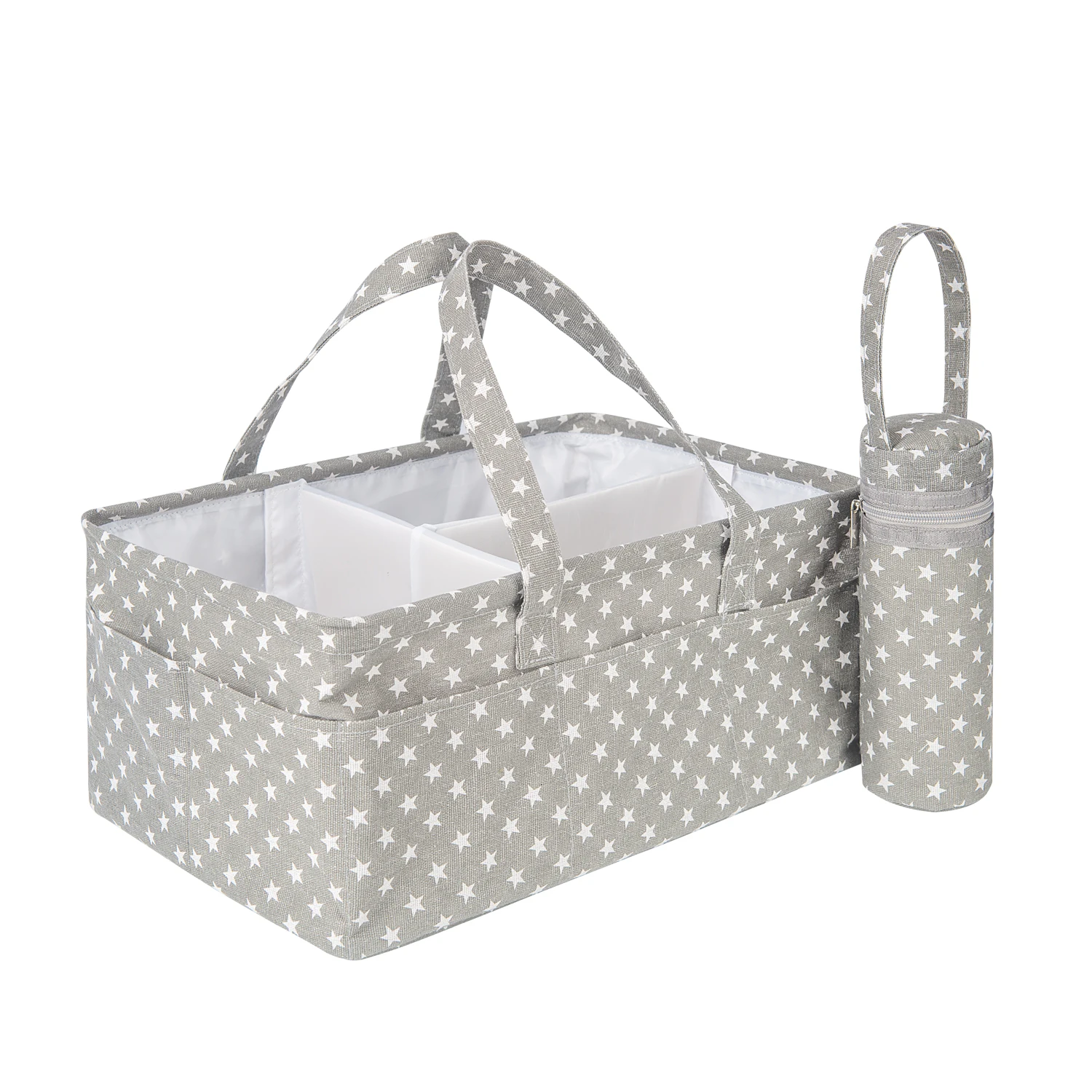 Canvas Baby Diaper Caddy Organizer Baby Nursery Organizer Insulated