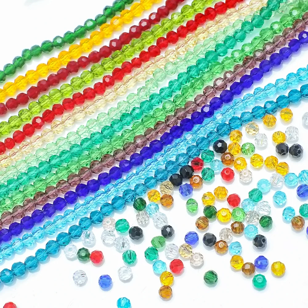 

2/3/4mm Faceted Football Round Crystal Lampwork Glass Beads For Bracelets Necklace DIY Crafts Charms Jewelry Supplies in Bulk