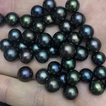 Wholesale Dyed Freshwater Black Pearls 9-10mm,Unique Peacock Color,Real ...