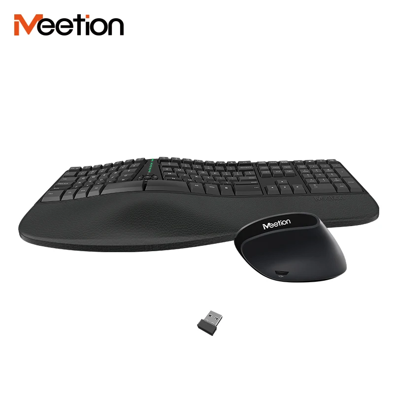 

Meetion MT-DirectorC Full Size Rechargeable Wireless ergonomic Keyboard And Mouse Combo Set With Four Special Function Keys