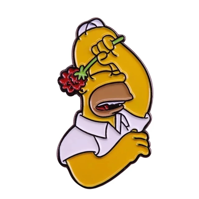 My Secret Shame Lapel Pin Cute Shy Simpson Homer Grip Rose Brooch Cartoon Meme Badge Pop Culture Decor 90s Gifts Buy Cute Shy Homer Rose Brooch My Secret Shame Pin Popular Cartoon Badge Product On Alibaba Com