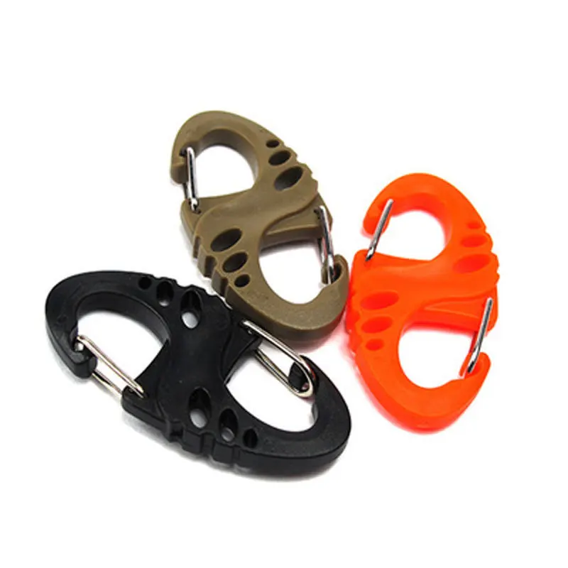 

Different color plastic S-shaped carabiner backpack hook Plastic Carabiner Double POM 29*68mm s 8