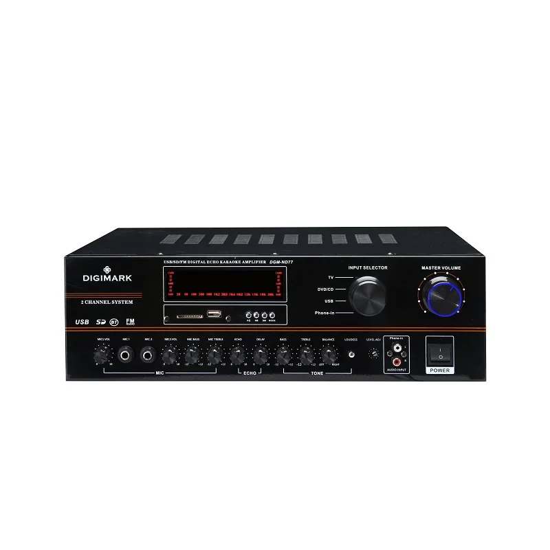 

Powered Mixer Amplifier ND-77 with USB/SD/FM Radio sound equipment/amplifiers/speaker, Black