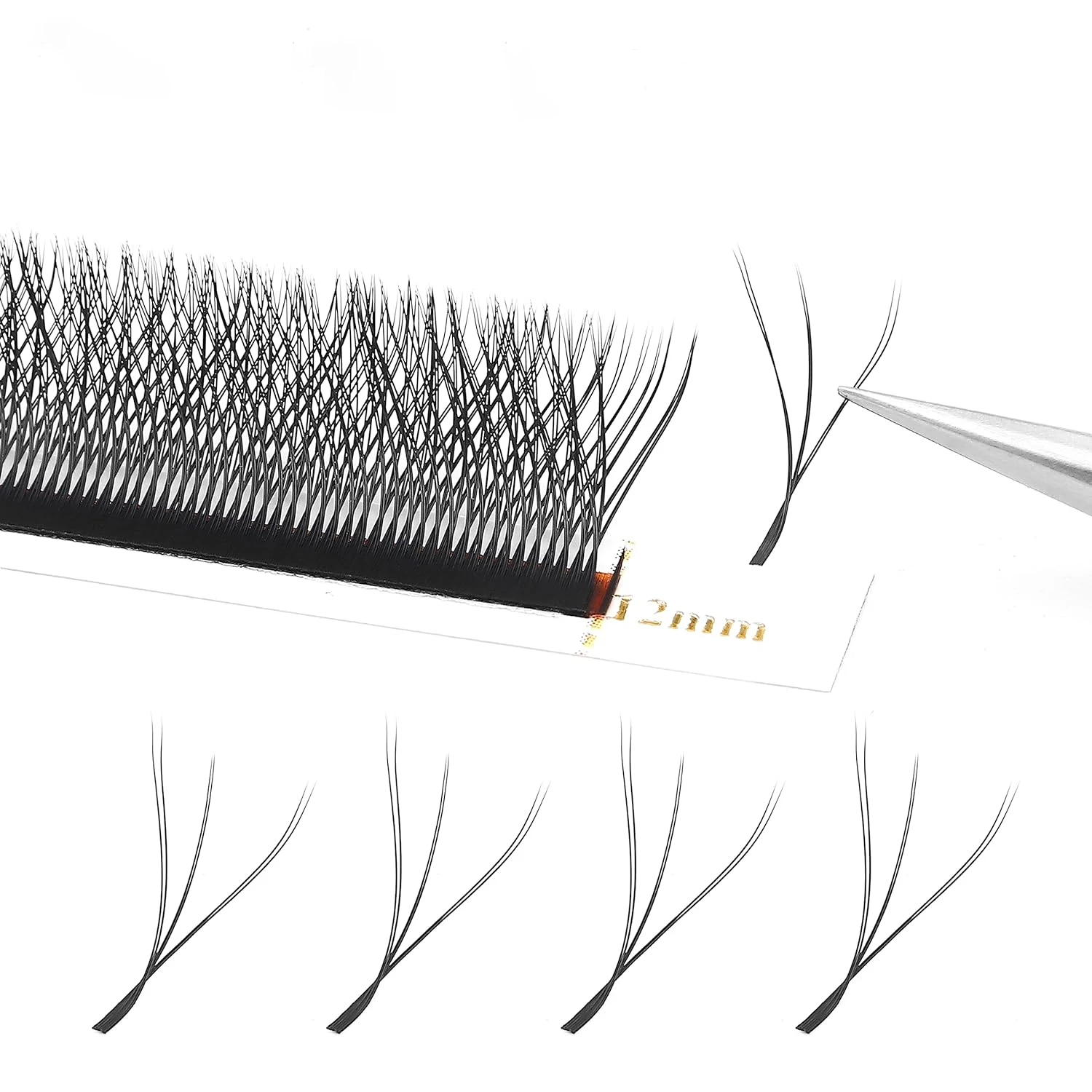 Yunhai Customized Ww Shape 3d Effect Clover Lashes Fluffy Individual Eyelash Extensions W Lashes