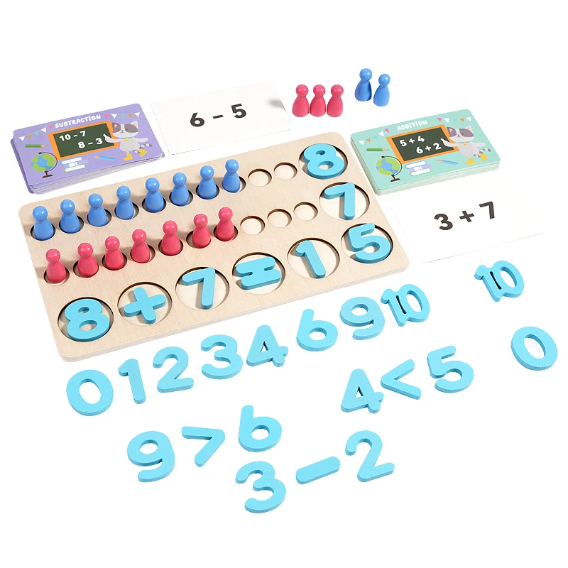 2026 New Arrival Montessori Children's Peg Math Board Game Educational Learning Teaching Aids Toys for Boys Girls