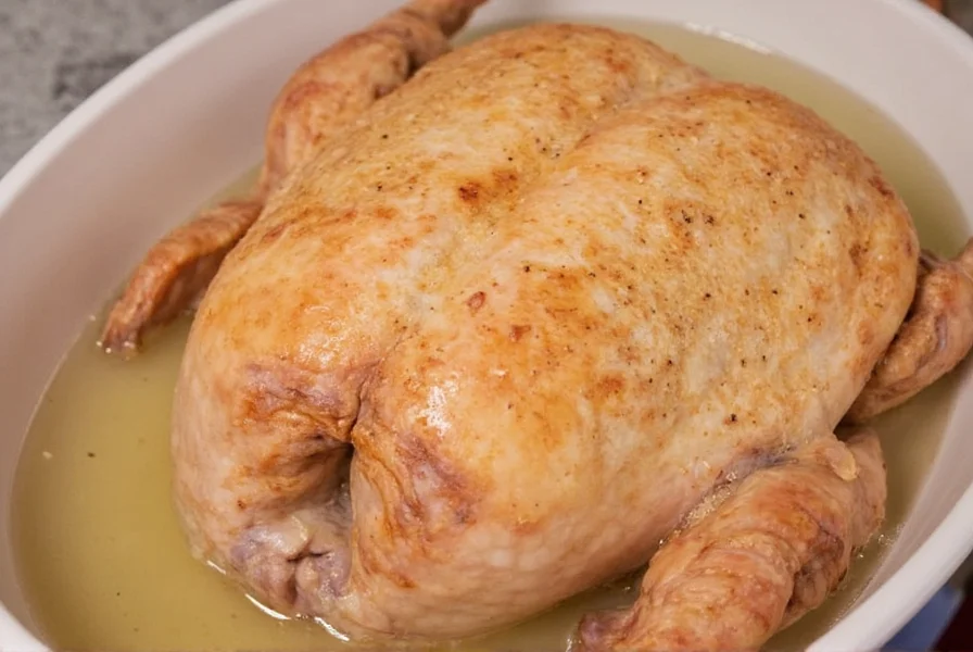 Over-salted chicken on a plate